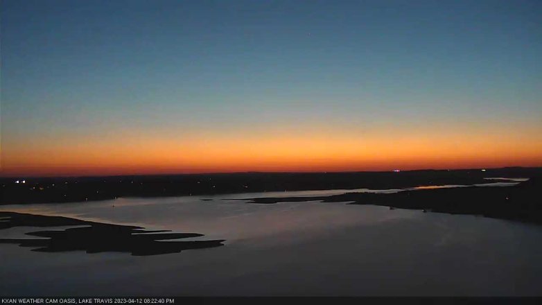 Lake Travis webcam, April 12, 2023 8:25 PM CT