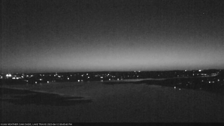 Lake Travis webcam, April 12, 2023 8:45 PM CT