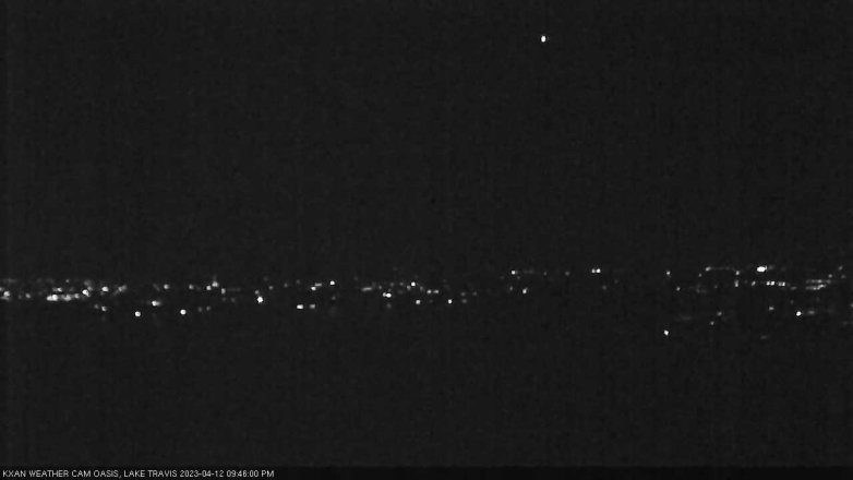 Lake Travis webcam, April 12, 2023 9:45 PM CT