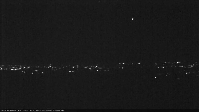Lake Travis webcam, April 12, 2023 10:00 PM CT