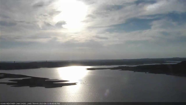 Lake Travis webcam, April 13, 2023 6:45 PM CT