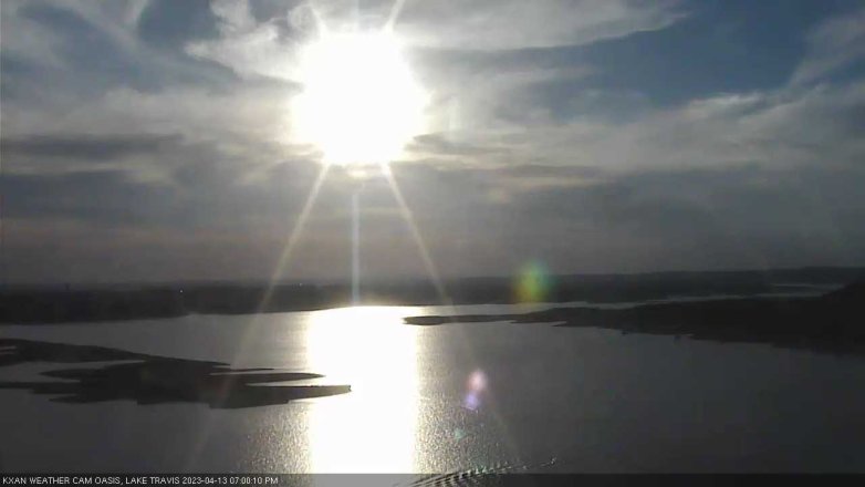 Lake Travis webcam, April 13, 2023 7:00 PM CT