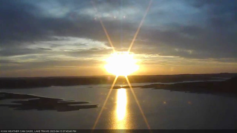 Lake Travis webcam, April 13, 2023 7:45 PM CT