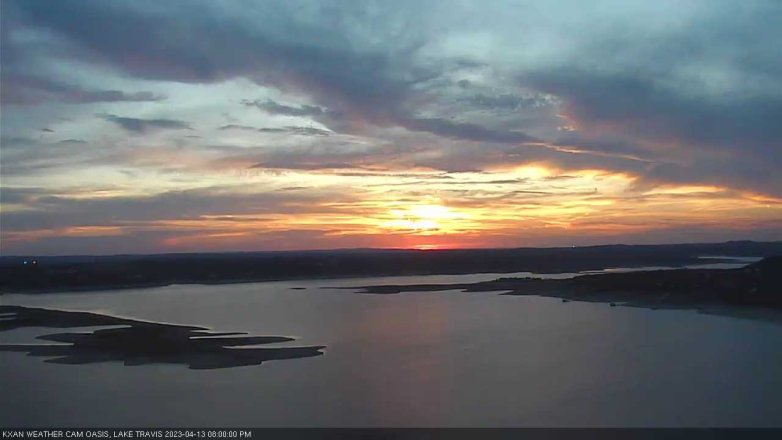 Lake Travis webcam, April 13, 2023 8:00 PM CT