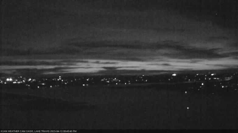 Lake Travis webcam, April 13, 2023 8:45 PM CT