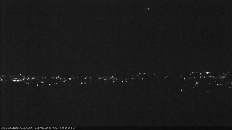 Lake Travis webcam, April 13, 2023 9:45 PM CT