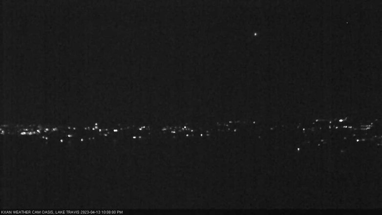 Lake Travis webcam, April 13, 2023 10:00 PM CT