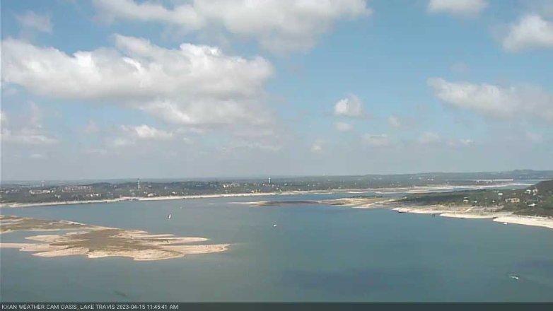 Lake Travis webcam, April 15, 2023 11:45 AM CT