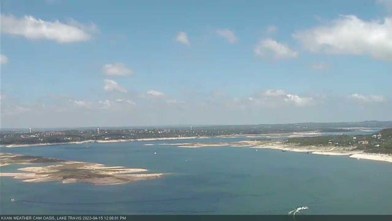 Lake Travis webcam, April 15, 2023 12:00 PM CT