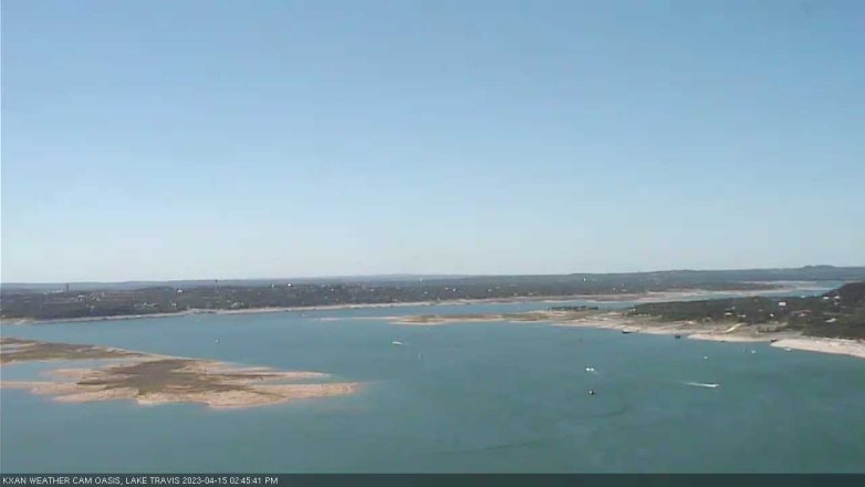 Lake Travis webcam, April 15, 2023 2:45 PM CT