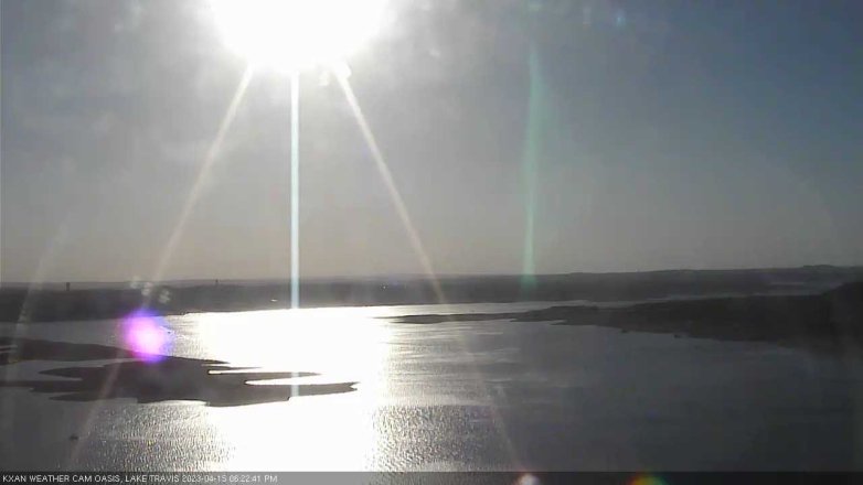 Lake Travis webcam, April 15, 2023 6:25 PM CT