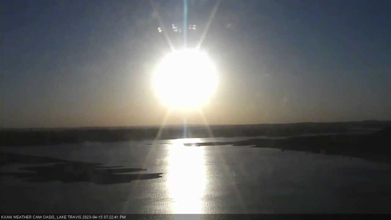 Lake Travis webcam, April 15, 2023 7:25 PM CT