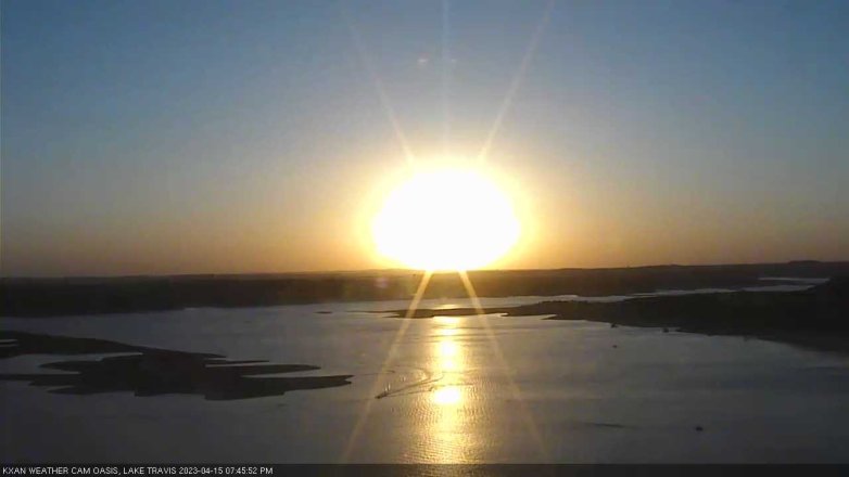 Lake Travis webcam, April 15, 2023 7:45 PM CT