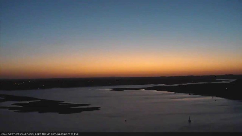 Lake Travis webcam, April 15, 2023 8:25 PM CT