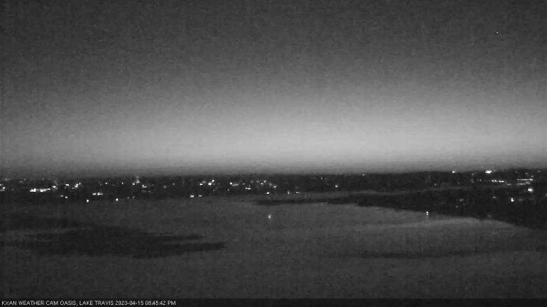 Lake Travis webcam, April 15, 2023 8:45 PM CT