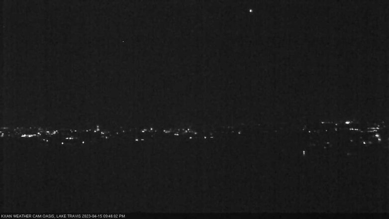 Lake Travis webcam, April 15, 2023 9:45 PM CT