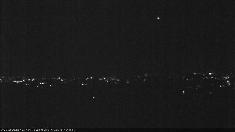 Lake Travis webcam, April 15, 2023 10:00 PM CT
