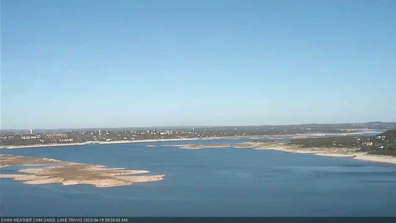 Lake Travis webcam, April 16, 2023 9:00 AM CT