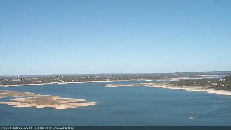 Lake Travis webcam, April 16, 2023 10:00 AM CT