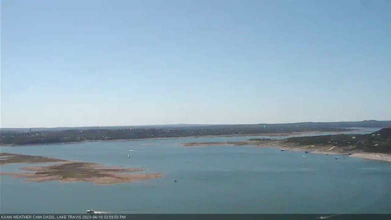 Lake Travis webcam, April 16, 2023 4:00 PM CT