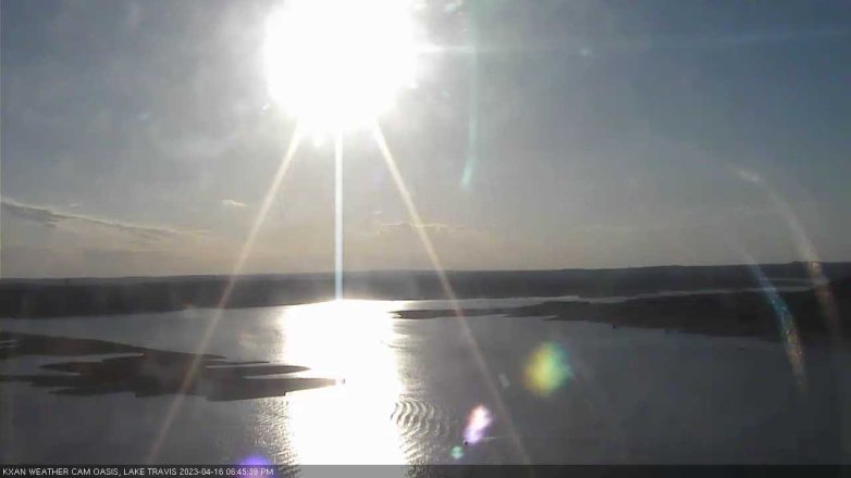 Lake Travis webcam, April 16, 2023 6:45 PM CT