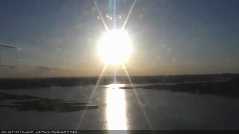 Lake Travis webcam, April 16, 2023 7:25 PM CT