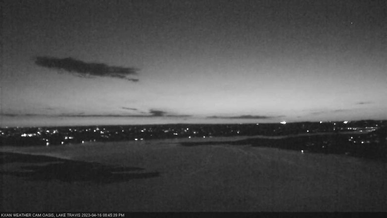 Lake Travis webcam, April 16, 2023 8:45 PM CT
