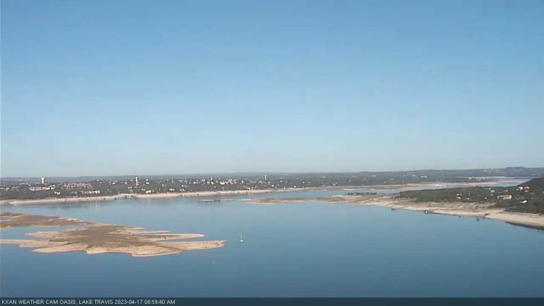 Lake Travis webcam, April 17, 2023 9:00 AM CT