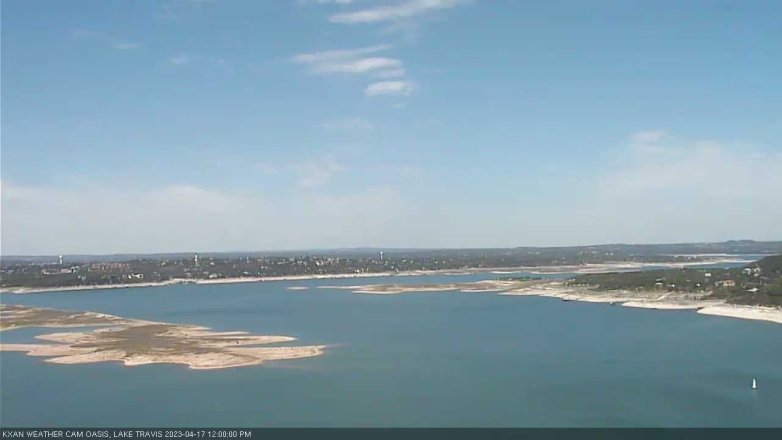 Lake Travis webcam, April 17, 2023 12:00 PM CT