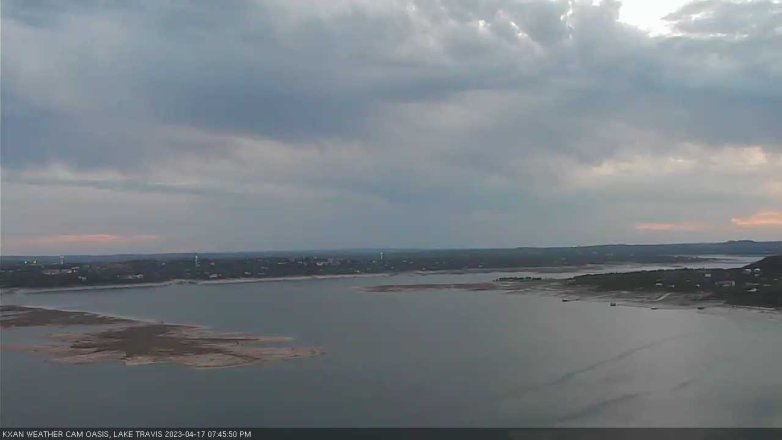 Lake Travis webcam, April 17, 2023 7:45 PM CT