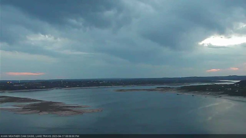 Lake Travis webcam, April 17, 2023 8:00 PM CT