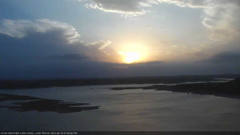 Lake Travis webcam, April 18, 2023 7:45 PM CT