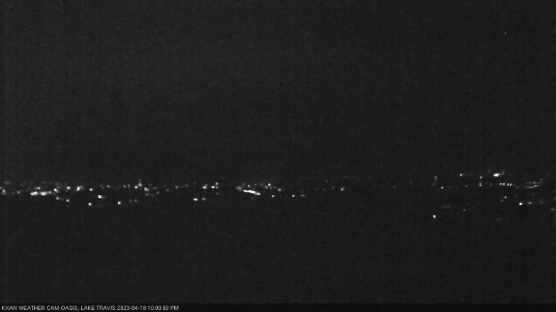 Lake Travis webcam, April 18, 2023 10:00 PM CT