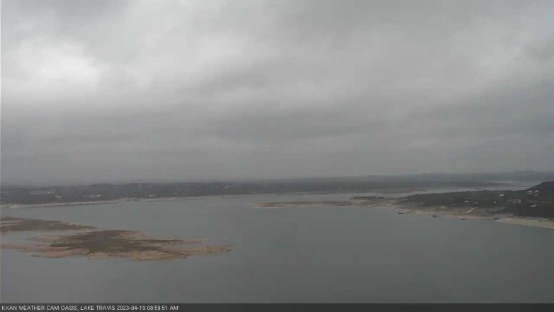 Lake Travis webcam, April 19, 2023 9:00 AM CT