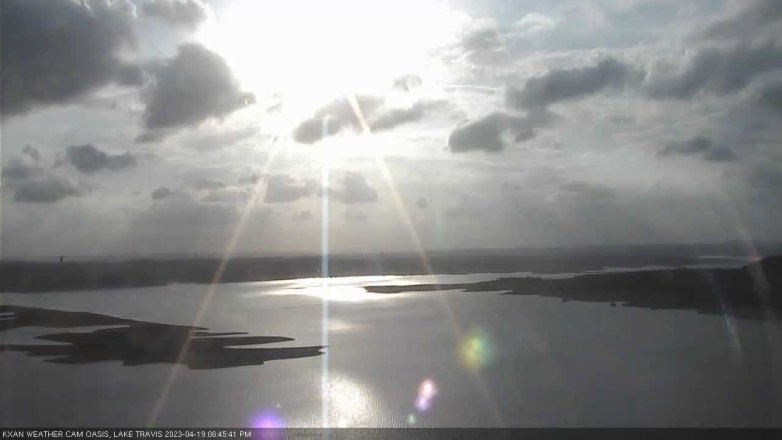 Lake Travis webcam, April 19, 2023 6:45 PM CT