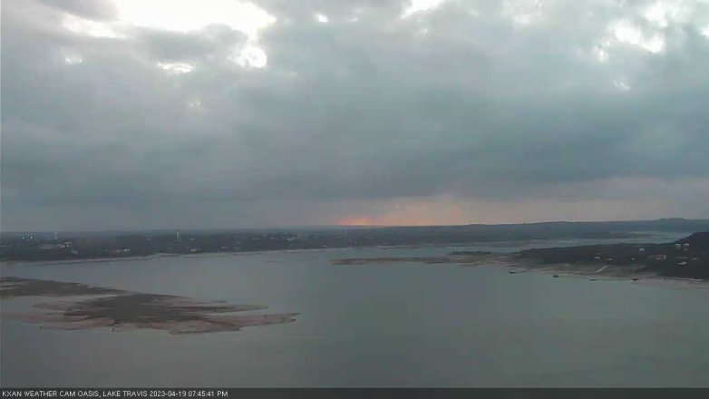 Lake Travis webcam, April 19, 2023 7:45 PM CT