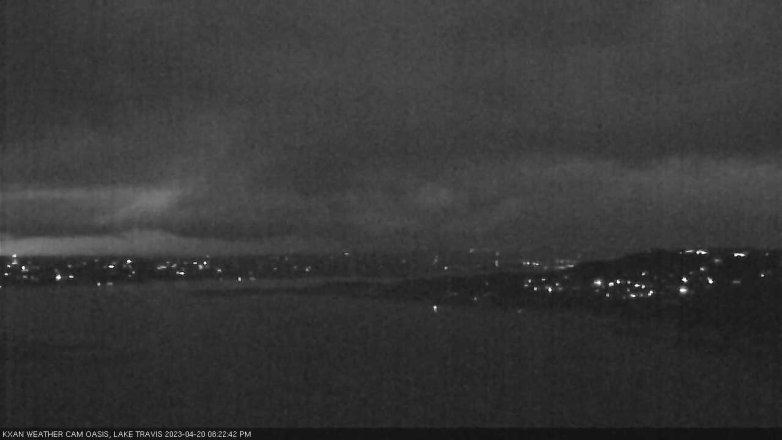 Lake Travis webcam, April 20, 2023 8:25 PM CT