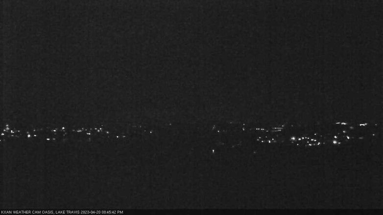 Lake Travis webcam, April 20, 2023 8:45 PM CT