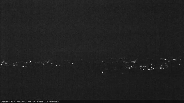 Lake Travis webcam, April 20, 2023 9:00 PM CT