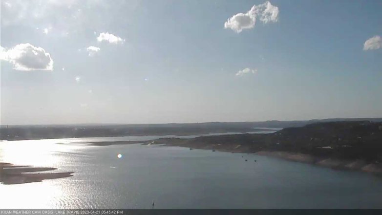 Lake Travis webcam, April 21, 2023 5:45 PM CT