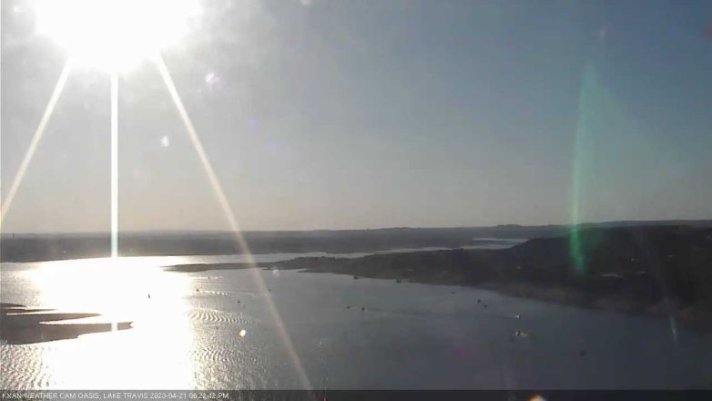Lake Travis webcam, April 21, 2023 6:25 PM CT