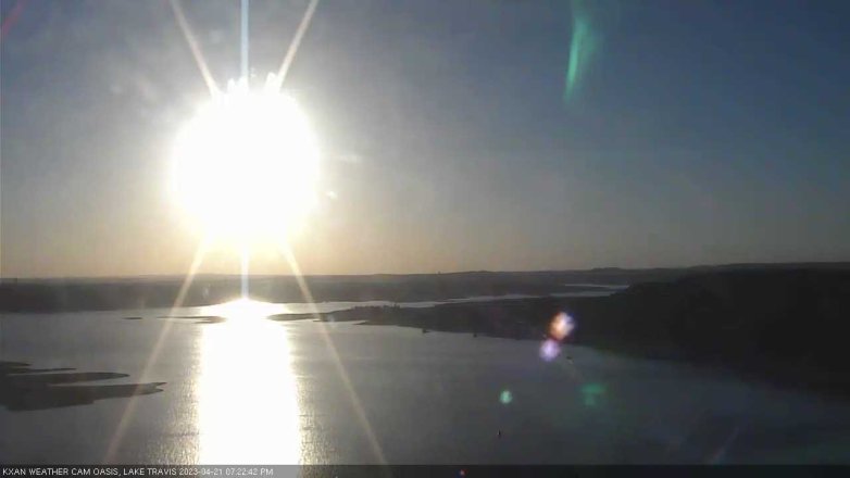 Lake Travis webcam, April 21, 2023 7:25 PM CT