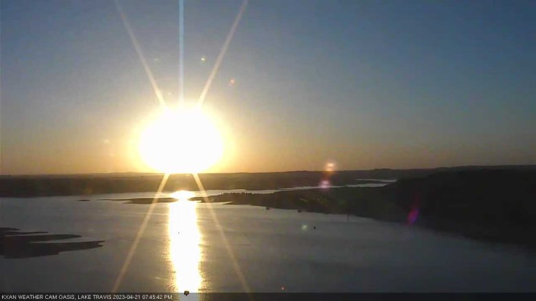 Lake Travis webcam, April 21, 2023 7:45 PM CT