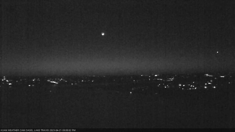Lake Travis webcam, April 21, 2023 9:00 PM CT