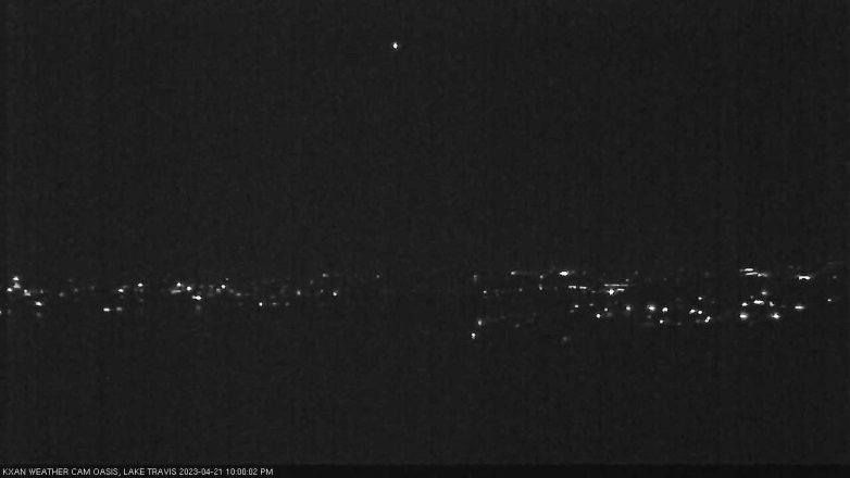 Lake Travis webcam, April 21, 2023 10:00 PM CT