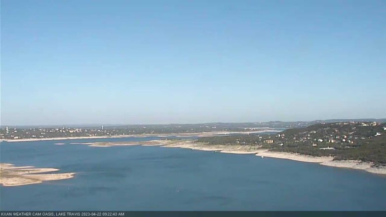 Lake Travis webcam, April 22, 2023 9:25 AM CT