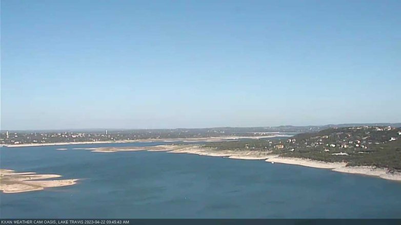 Lake Travis webcam, April 22, 2023 9:45 AM CT