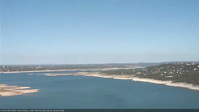 Lake Travis webcam, April 22, 2023 10:25 AM CT