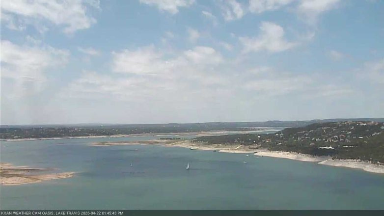 Lake Travis webcam, April 22, 2023 1:45 PM CT