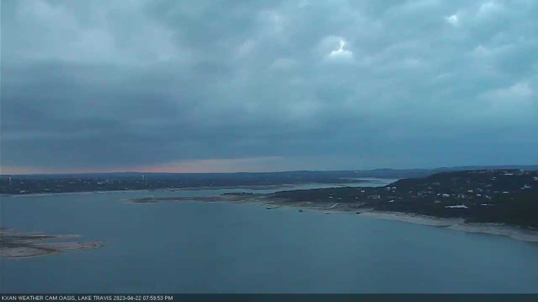 Lake Travis webcam, April 22, 2023 8:00 PM CT
